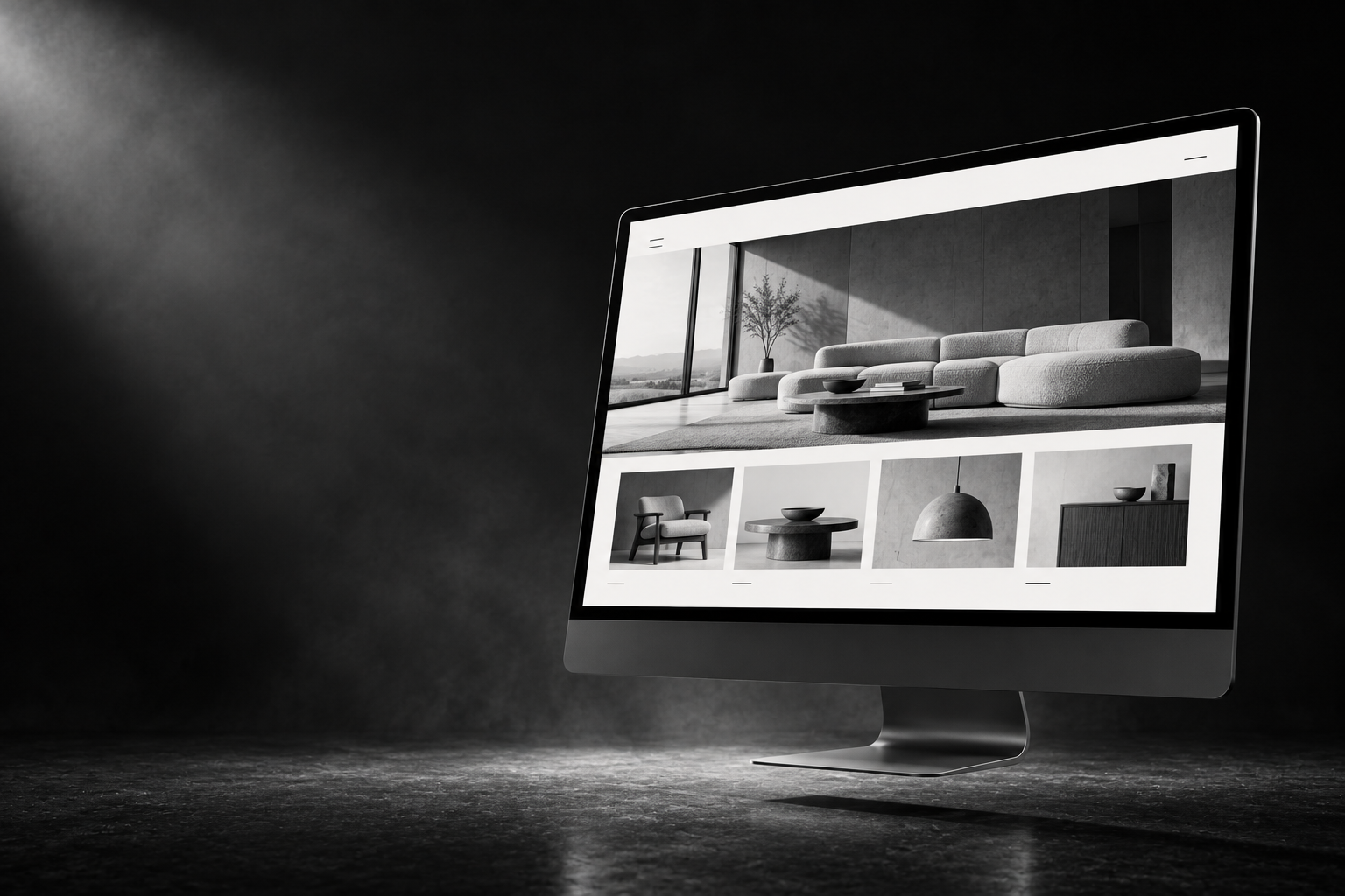 Mobilya markası için hazırlanmış web sitesi sunumu